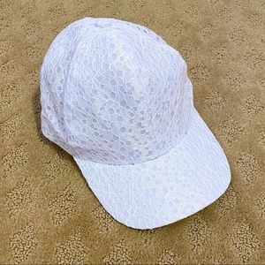 white baseball cap